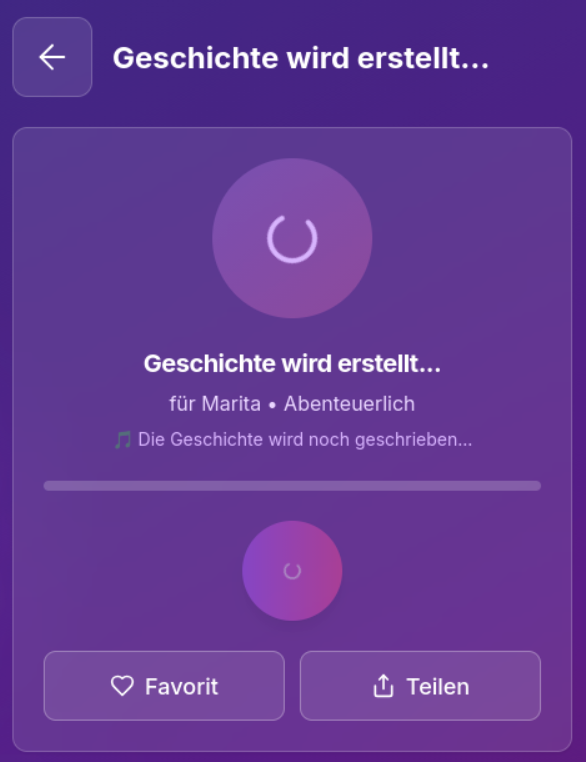 Traumreise audio player UI